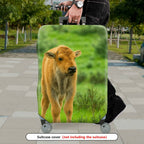 1-Piece Animal Grass Scenery Nature Green  Suitcase Luggage Cover, Stretch Protective Sleeve