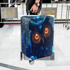 1-Piece Mysterious Enchanting Cosmic Owl Galaxy Star  Suitcase Luggage Cover, Stretch Protective Sleeve