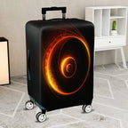 1-Piece Spiral Cosmic Abstract Vibrant Colorful Luminous  Suitcase Luggage Cover, Stretch Protective Sleeve
