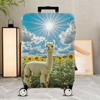 1-Piece Alpaca Sunflower Sky Cloud Nature  Suitcase Luggage Cover, Stretch Protective Sleeve