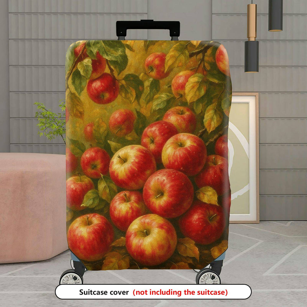 1-Piece Apple Orchard Autumn Vintage Nature Fruit  Suitcase Luggage Cover, Stretch Protective Sleeve