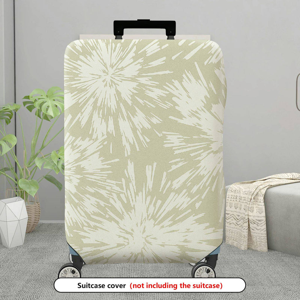 1-Piece Abstract Starburst Beige Pattern Decorative  Suitcase Luggage Cover, Stretch Protective Sleeve
