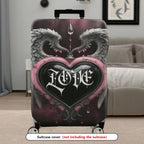 1-Piece Angel Heart Gothic Love Stylish  Suitcase Luggage Cover, Stretch Protective Sleeve
