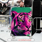 1-Piece Geometric Colorful Tiger Art Animal Print Graphic  Suitcase Luggage Cover, Stretch Protective Sleeve