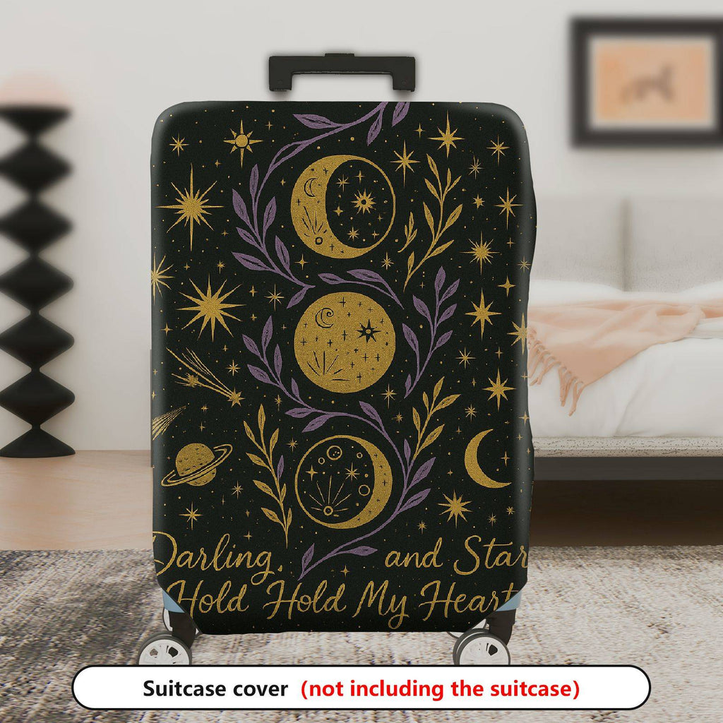 1-Piece Galaxy Moon Star Planet Cosmic Romantic Darling  Suitcase Luggage Cover, Stretch Protective Sleeve