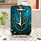 1-Piece Anchor Rope Stars Spider Web Nautical  Suitcase Luggage Cover, Stretch Protective Sleeve