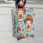 1-Piece Cute Mushroom Autumn Leaf  Printed  Suitcase Luggage Cover, Stretch Protective Sleeve