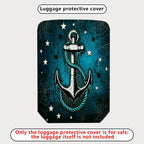 1-Piece Anchor Rope Stars Spider Web Nautical  Suitcase Luggage Cover, Stretch Protective Sleeve
