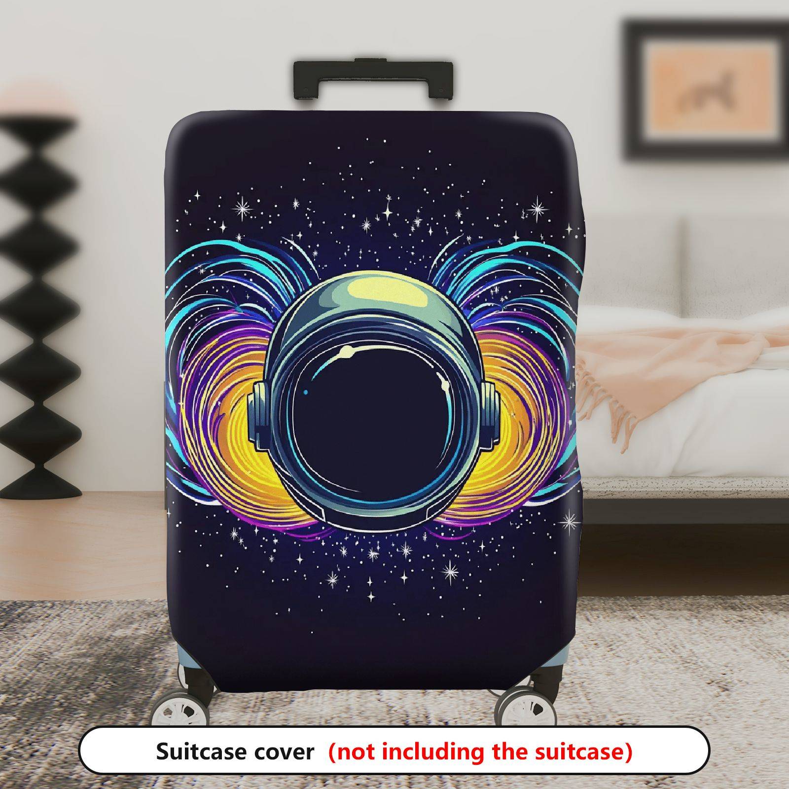 1-Piece Galaxy Astronaut Space Cosmic Colorful Starry  Suitcase Luggage Cover, Stretch Protective Sleeve