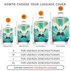 1-Piece Crane Fish Starry Sky Colorful Artistic Nature  Suitcase Luggage Cover, Stretch Protective Sleeve