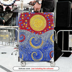 1-Piece Abstract Colorful Sun Swirl Dot Artistic  Suitcase Luggage Cover, Stretch Protective Sleeve