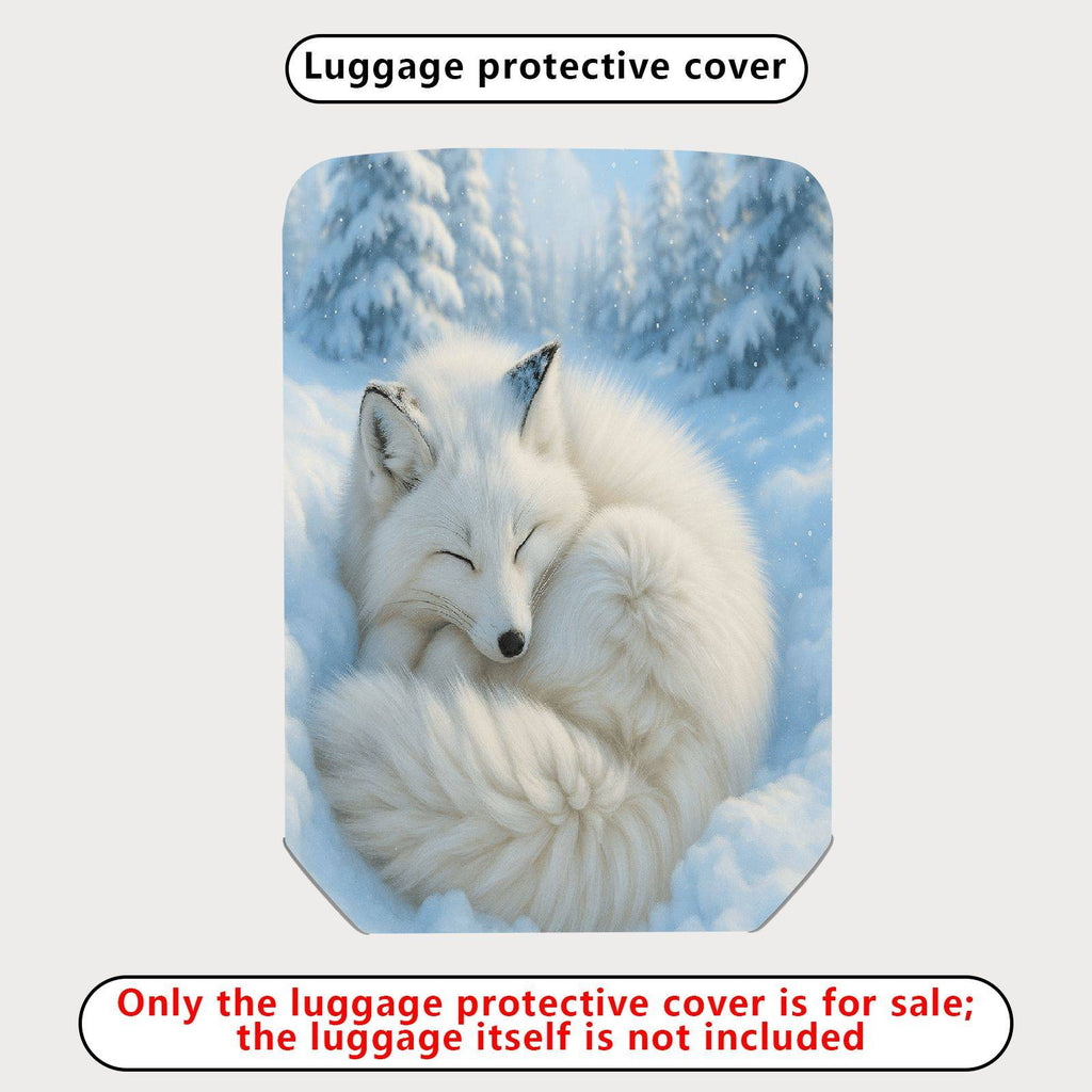 1-Piece Arctic Fox Winter Snow Forest Animal Print  Suitcase Luggage Cover, Stretch Protective Sleeve