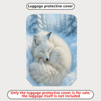 1-Piece Arctic Fox Winter Snow Forest Animal Print  Suitcase Luggage Cover, Stretch Protective Sleeve
