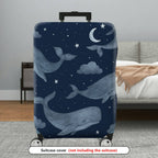 1-Piece Whale Moon Star Cloud Ocean  Suitcase Luggage Cover, Stretch Protective Sleeve