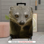 1-Piece Animal Wildlife Close-up Nature Photography Gray  Suitcase Luggage Cover, Stretch Protective Sleeve
