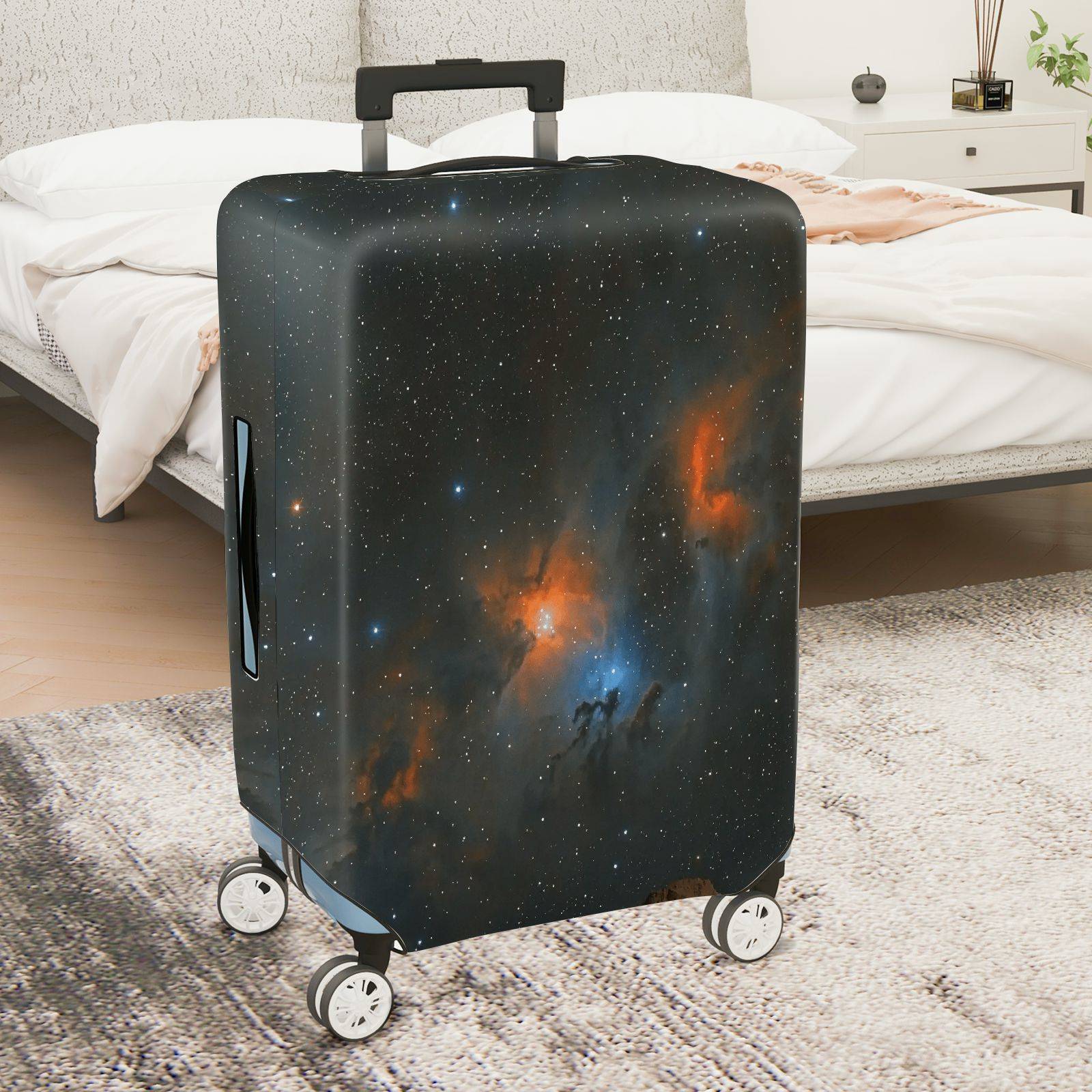 1-Piece Nebula Galaxy Starry Space Universe Cosmic  Suitcase Luggage Cover, Stretch Protective Sleeve