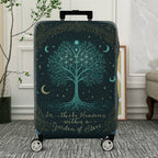 1-Piece Cosmic Tree Moon Star Celestial Abstract  Suitcase Luggage Cover, Stretch Protective Sleeve