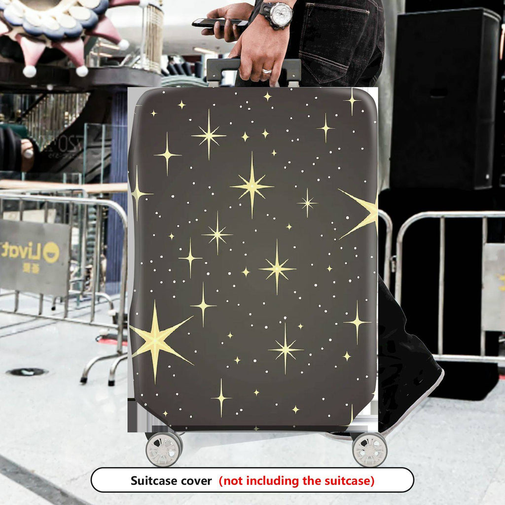 1-Piece Starry Night Sky Cosmic Galaxy Starburst Sparkle  Suitcase Luggage Cover, Stretch Protective Sleeve