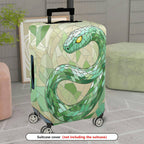 1-Piece Geometric Snake Mosaic Pattern Artistic Stylish Unique  Suitcase Luggage Cover, Stretch Protective Sleeve