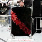 1-Piece Geometric Red Black Abstract Modern Stylish  Suitcase Luggage Cover, Stretch Protective Sleeve