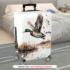1-Piece Wild Duck Flying Nature Countryside Artistic  Suitcase Luggage Cover, Stretch Protective Sleeve