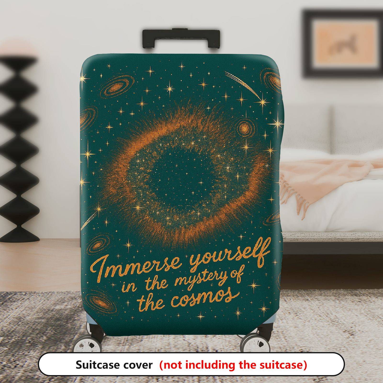 1-Piece Galaxy Starry Sky Space Cosmic Astronomy  Suitcase Luggage Cover, Stretch Protective Sleeve
