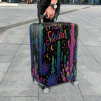 1-Piece Cosmic Cactus Starry Desert Night Travel  Suitcase Luggage Cover, Stretch Protective Sleeve