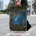 1-Piece Cosmic Galaxy Star Space Universe Quote  Suitcase Luggage Cover, Stretch Protective Sleeve