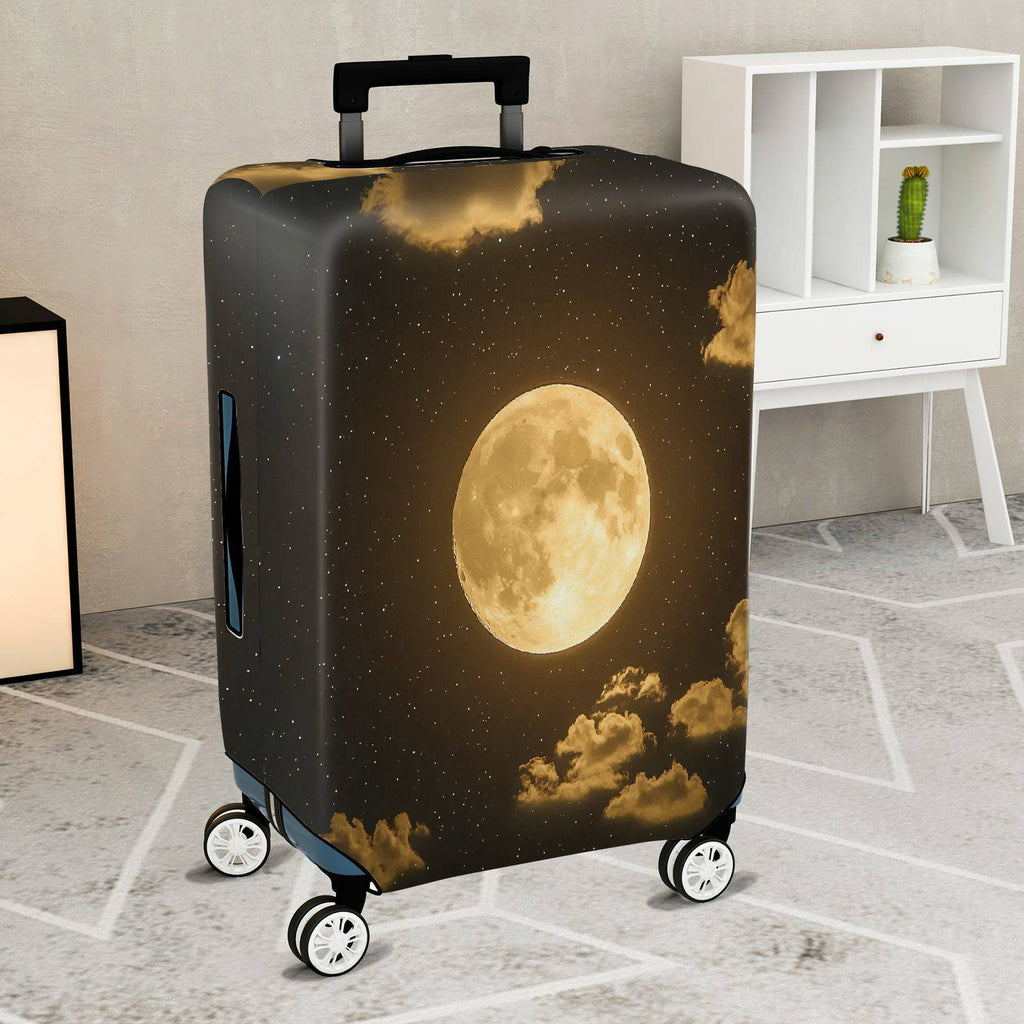 1-Piece Moon Starry Night Clouds Sky Cosmic Galactic  Suitcase Luggage Cover, Stretch Protective Sleeve