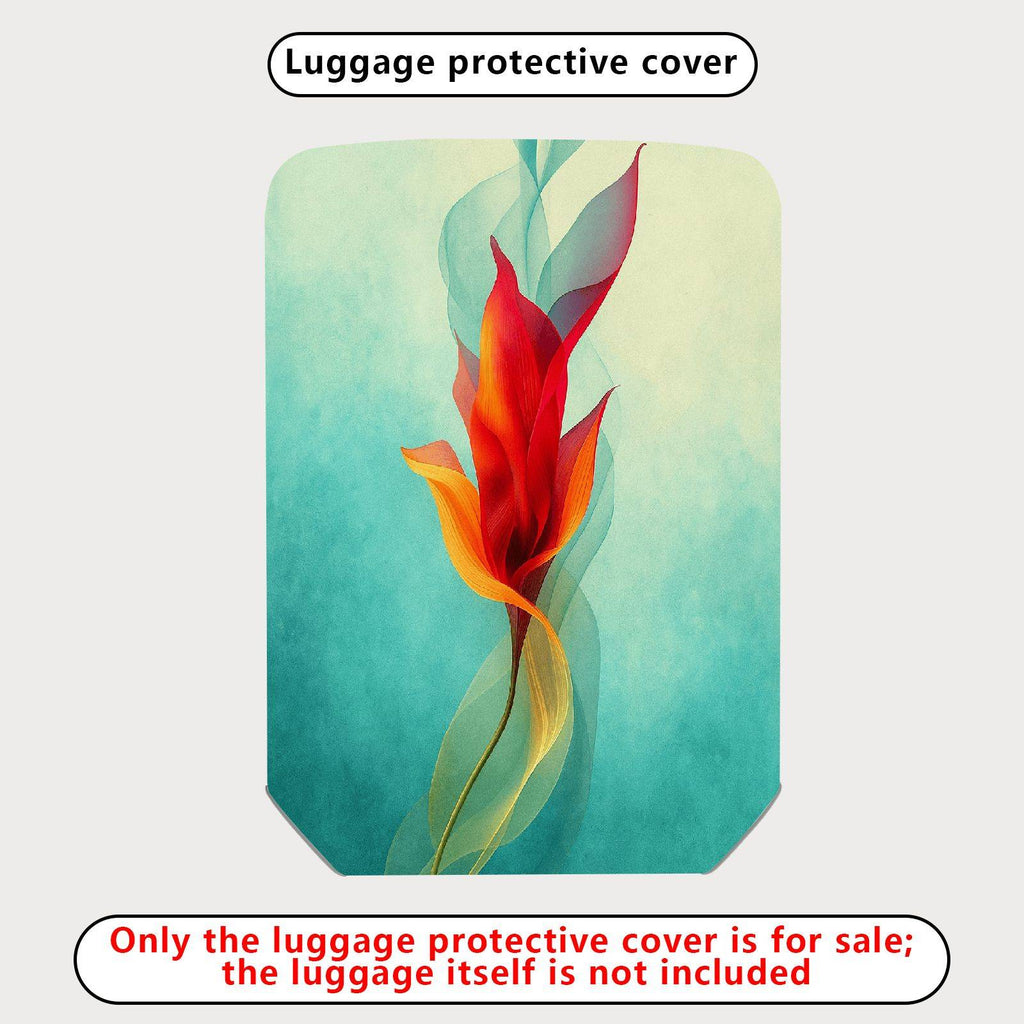 1-Piece Abstract Floral Artistic Colorful Elegant Vibrant  Suitcase Luggage Cover, Stretch Protective Sleeve