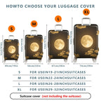 1-Piece Moon Starry Night Clouds Sky Cosmic Galactic  Suitcase Luggage Cover, Stretch Protective Sleeve