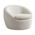 31 Boucle Upholstered Barrel Chair with Swivel Base