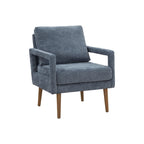Blue 25.98 Chenille Upholstered Arm Chair with Soft Cushion