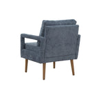 Blue 25.98 Chenille Upholstered Arm Chair with Soft Cushion