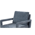 Blue 25.98 Chenille Upholstered Arm Chair with Soft Cushion