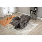 Gray Chenille Power Lift Recliner, Massage, Hidden Cup Holder