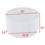 15.72-inch H-Barrel Coffee Table, Nordic Style, Simple Design, Suitable For Indoor And Outdoor Use, Magnesium Oxide Material