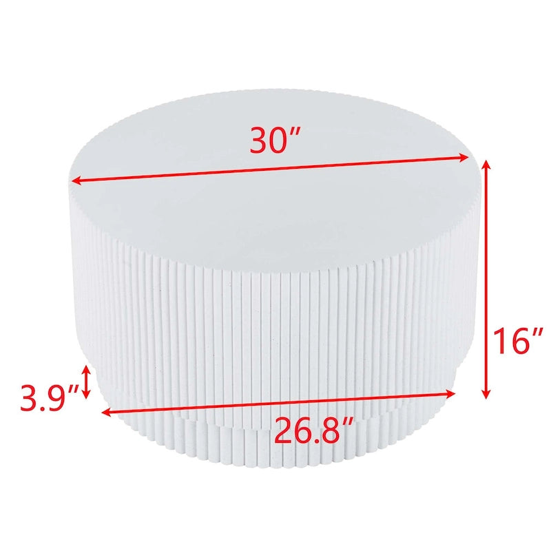 15.72-inch H-Barrel Coffee Table, Nordic Style, Simple Design, Suitable For Indoor And Outdoor Use, Magnesium Oxide Material