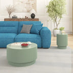 15.72-inch H-Barrel Coffee Table, Nordic Style, Simple Design, Suitable For Indoor And Outdoor Use, Magnesium Oxide Material