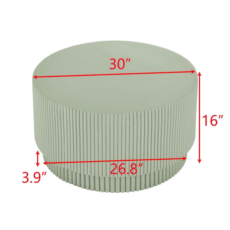 15.72-inch H-Barrel Coffee Table, Nordic Style, Simple Design, Suitable For Indoor And Outdoor Use, Magnesium Oxide Material