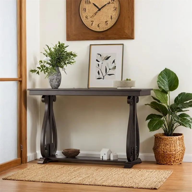 48-Inch Rustic Vintage Console Table,Farmhouse Style Entryway Table