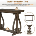 48-Inch Rustic Vintage Console Table,Farmhouse Style Entryway Table