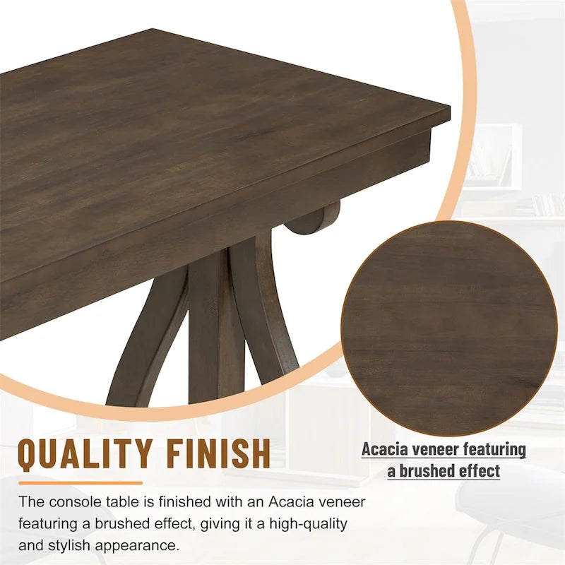 48-Inch Rustic Vintage Console Table,Farmhouse Style Entryway Table