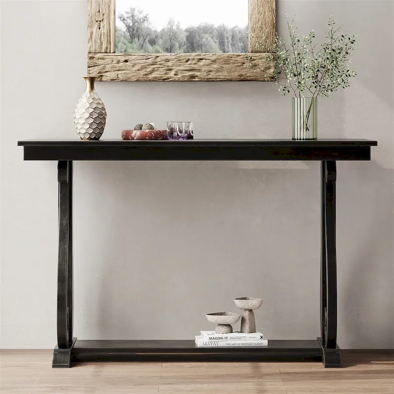 48-Inch Rustic Vintage Console Table,Farmhouse Style Entryway Table