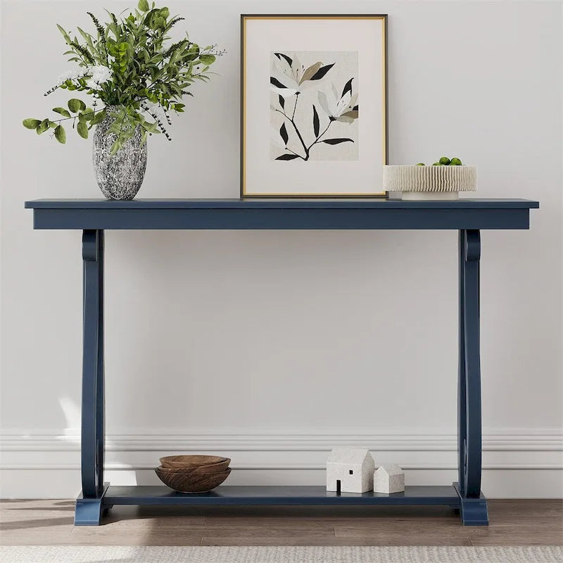 48-Inch Rustic Vintage Console Table,Farmhouse Style Entryway Table