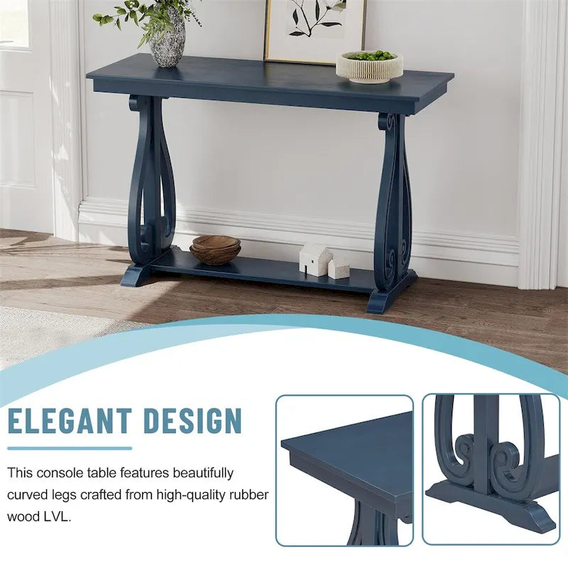 48-Inch Rustic Vintage Console Table,Farmhouse Style Entryway Table