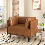 Daphne Faux Leather Lounge Chair by Christopher Knight Home