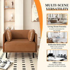 Daphne Faux Leather Lounge Chair by Christopher Knight Home