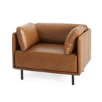 Daphne Faux Leather Lounge Chair by Christopher Knight Home