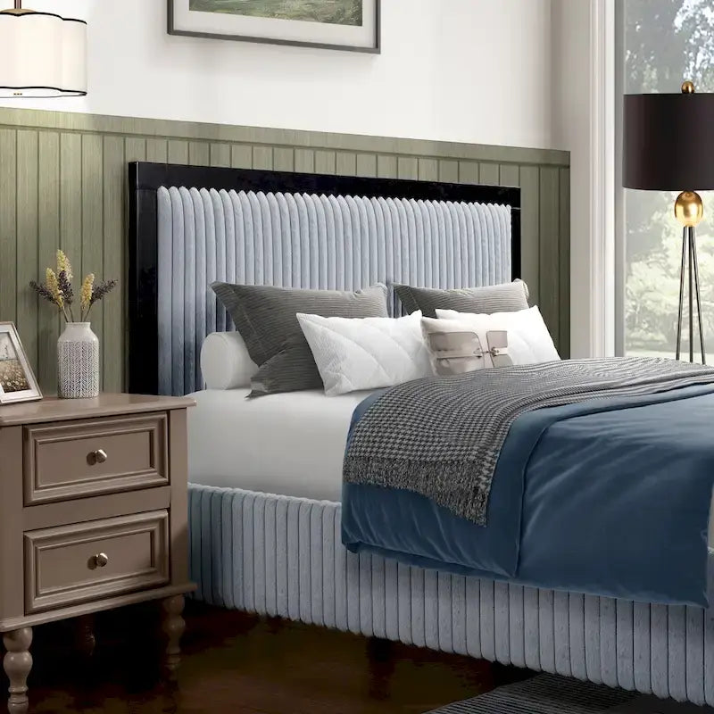 Christopher Knight Home King/Queen Upholstered Platform Bed with Soft Headboard